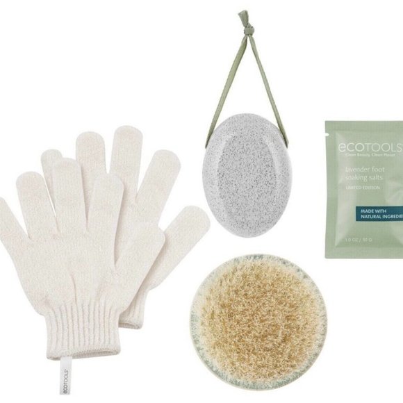 EcoTools, Snowy Glow Exfoliating 4 pc Bath Kit, Limited Edition - Picture 2 of 2